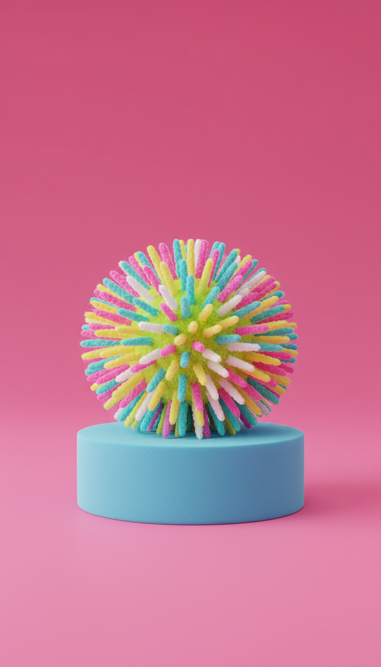 Shaggy Ball with Tactile Fringe