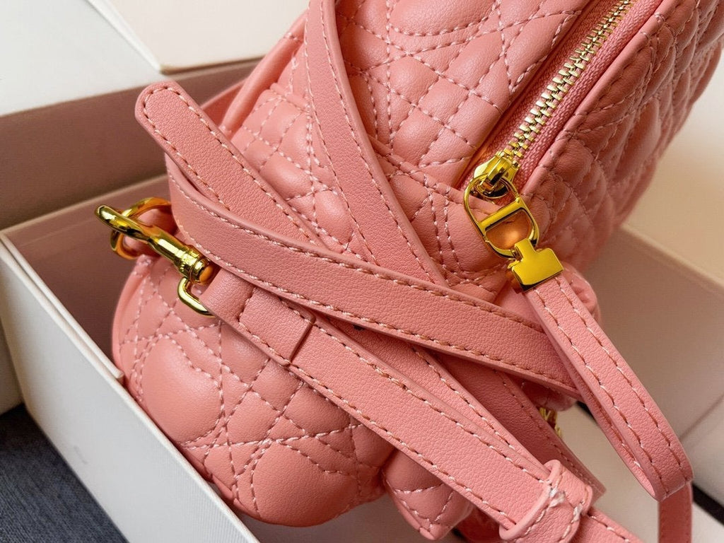 Dior Small Backpack Pink Cannage Lambskin