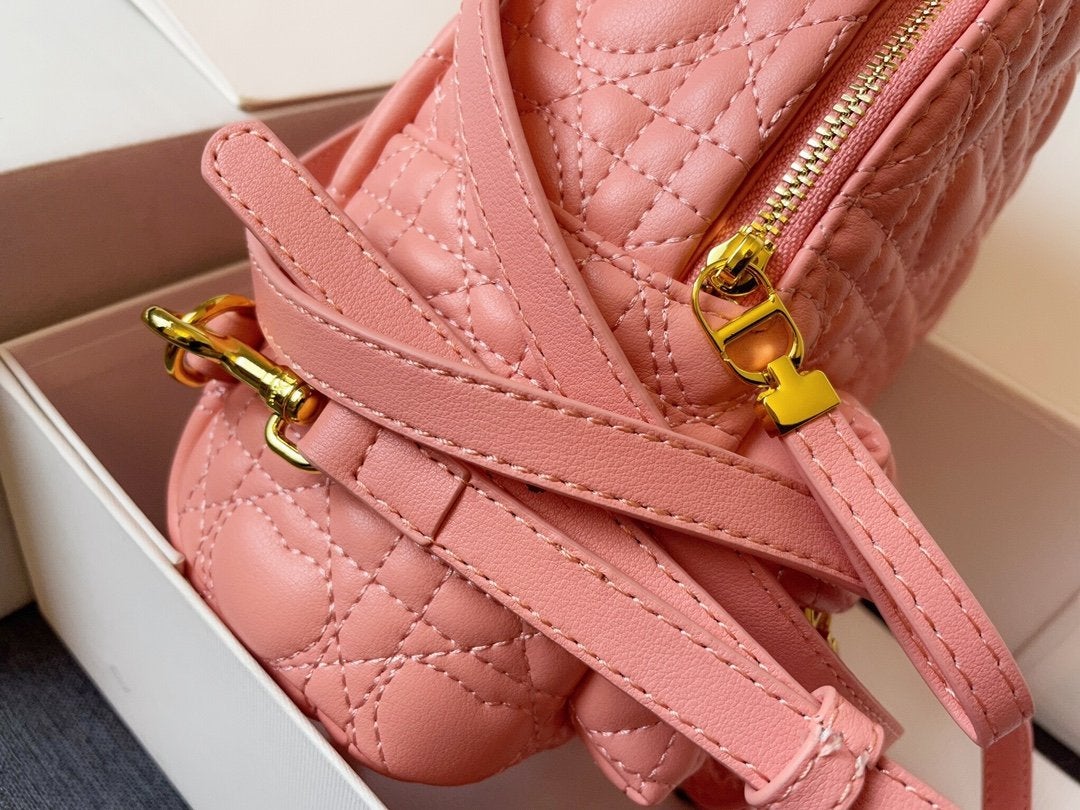 Dior Small Backpack Pink Cannage Lambskin