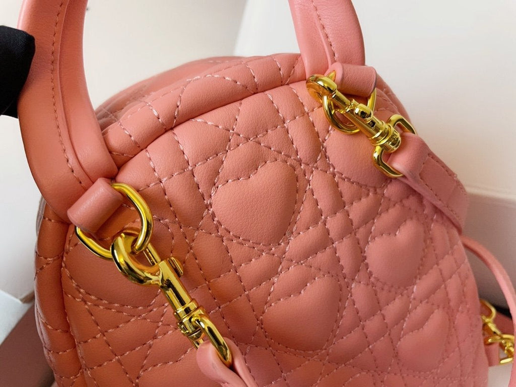 Dior Small Backpack Pink Cannage Lambskin