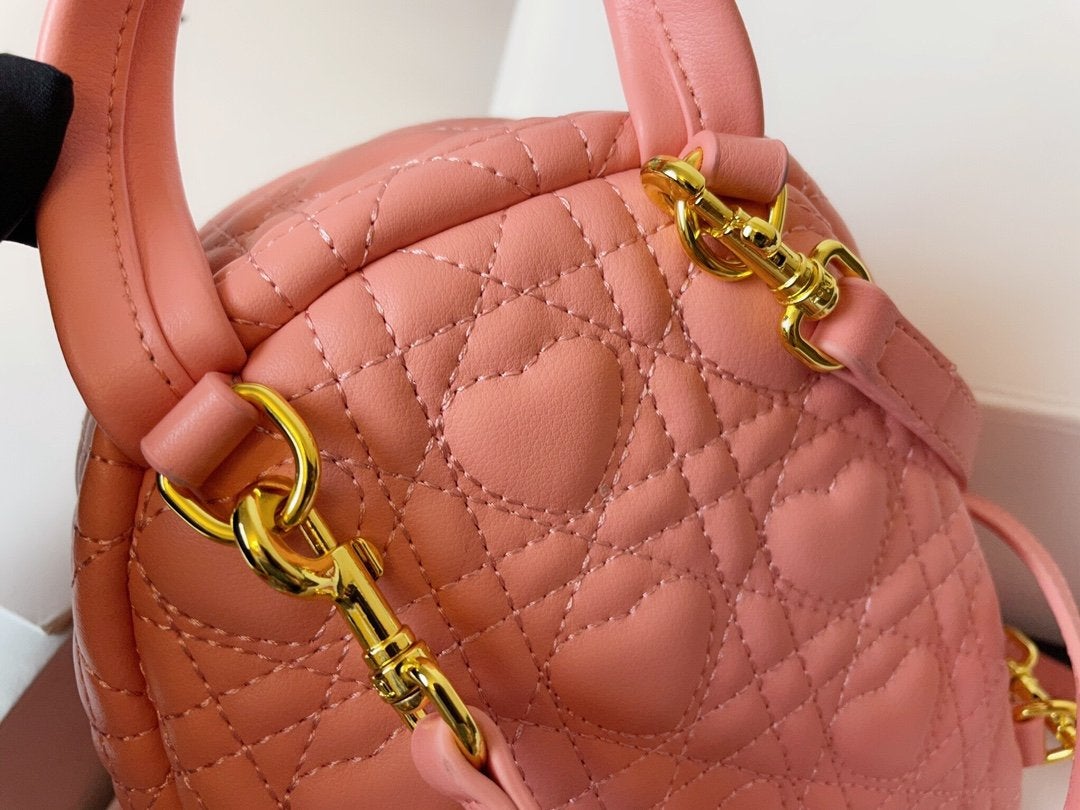 Dior Small Backpack Pink Cannage Lambskin