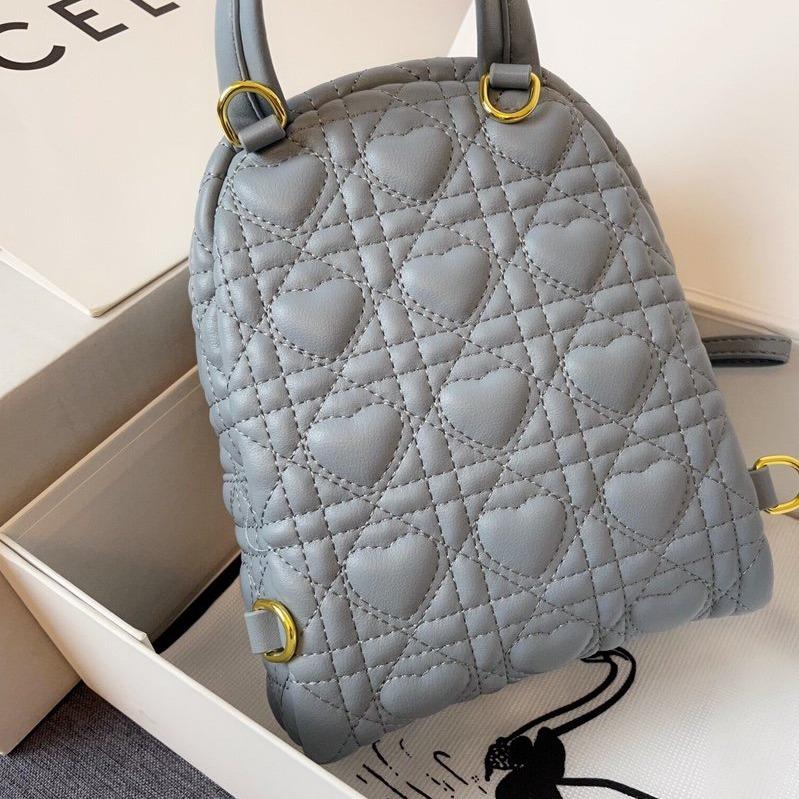 Dior Small Backpack Cloud Blue Cannage Lambskin