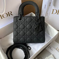 Dior Small Lady 20 My Abc All Black Lambskin Bag