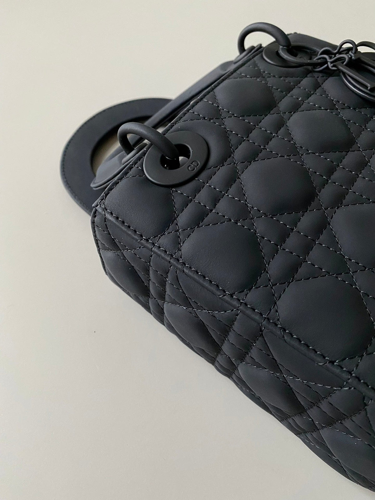 Dior Small Lady 20 My Abc All Black Lambskin Bag