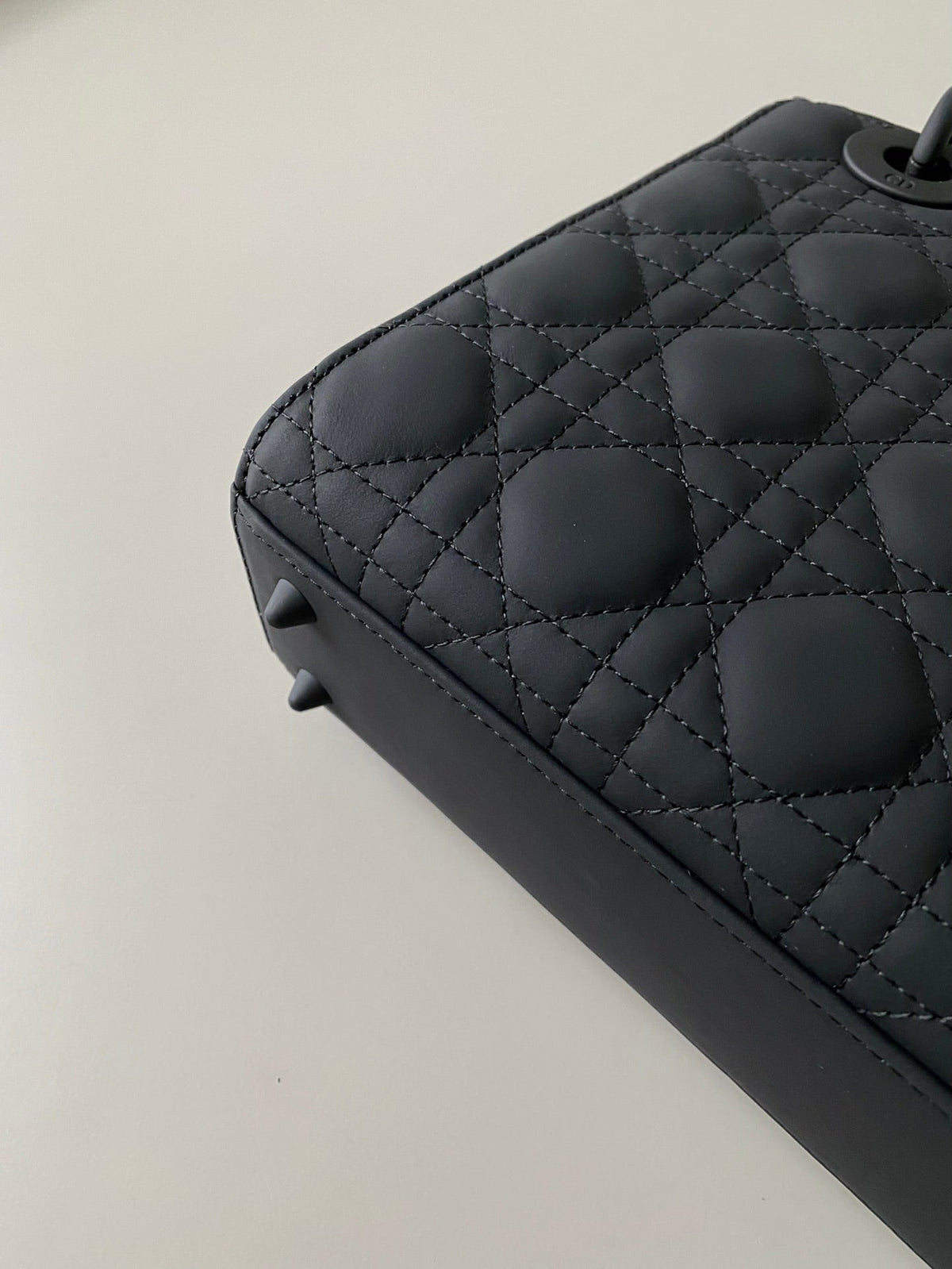 Dior Small Lady 20 My Abc All Black Lambskin Bag