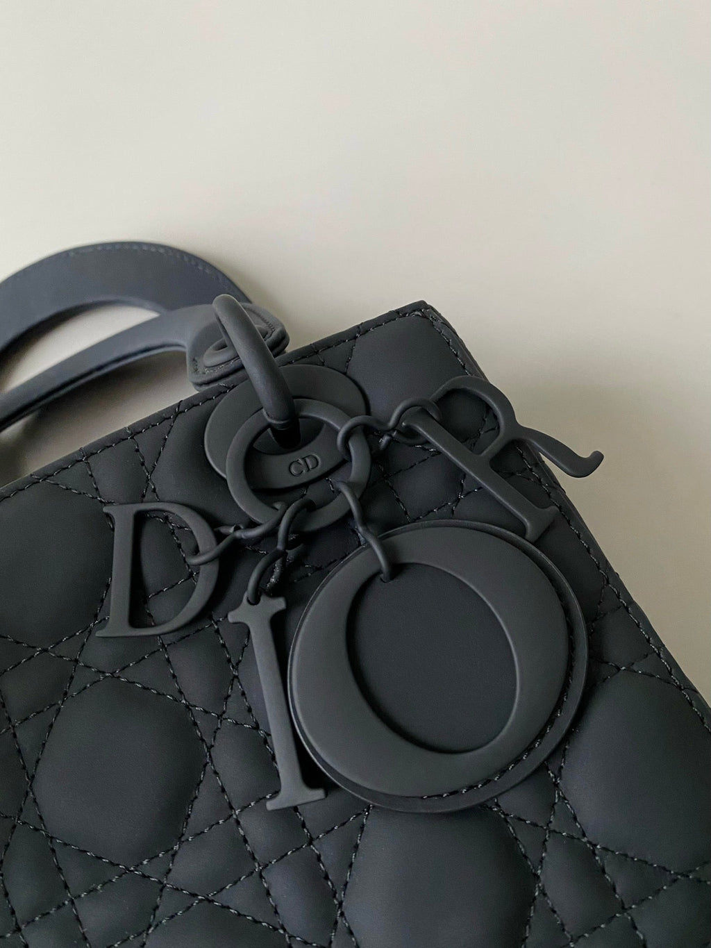 Dior Small Lady 20 My Abc All Black Lambskin Bag