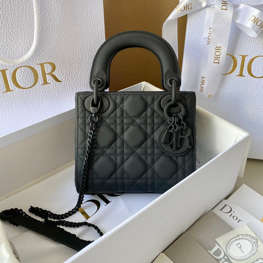 Dior Mini Lady 17 My Abc All Black Lambskin Bag