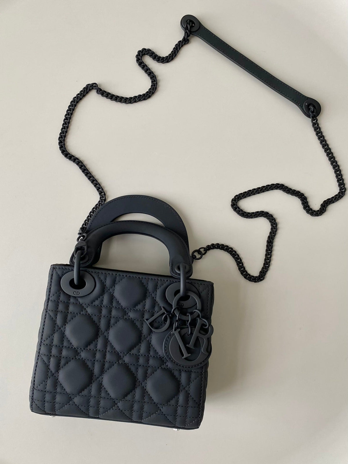 Dior Mini Lady 17 My Abc All Black Lambskin Bag