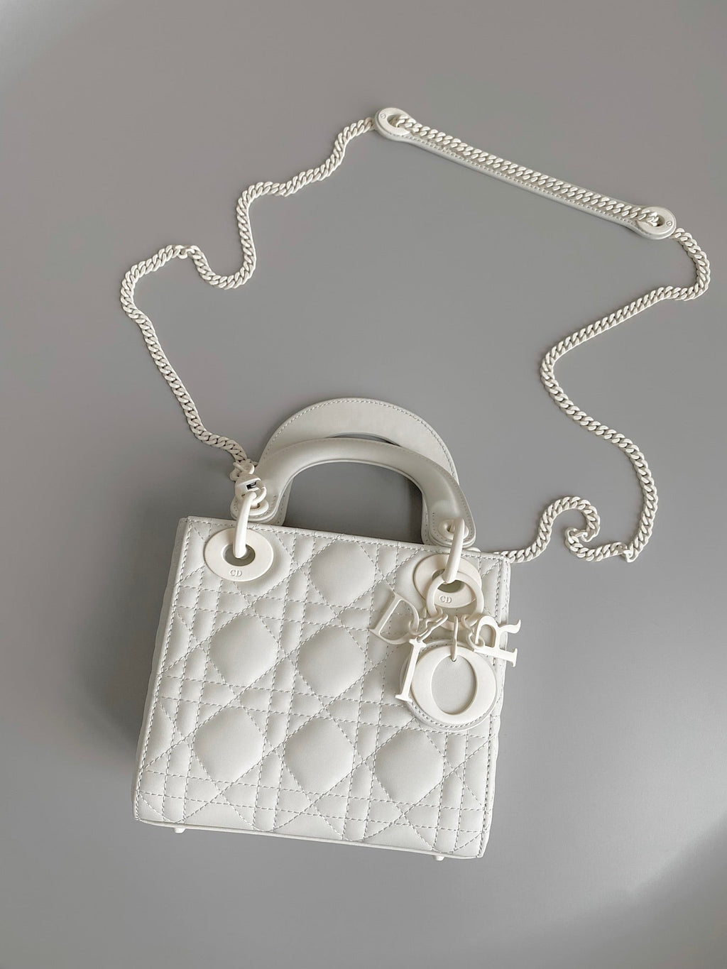 Dior Mini Lady 17 My Abc White Lambskin Bag