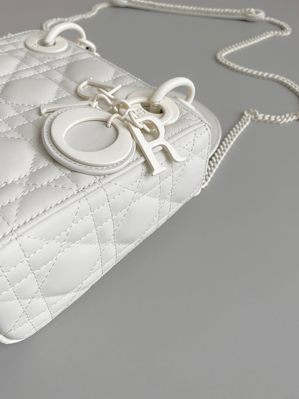 Dior Mini Lady 17 My Abc White Lambskin Bag