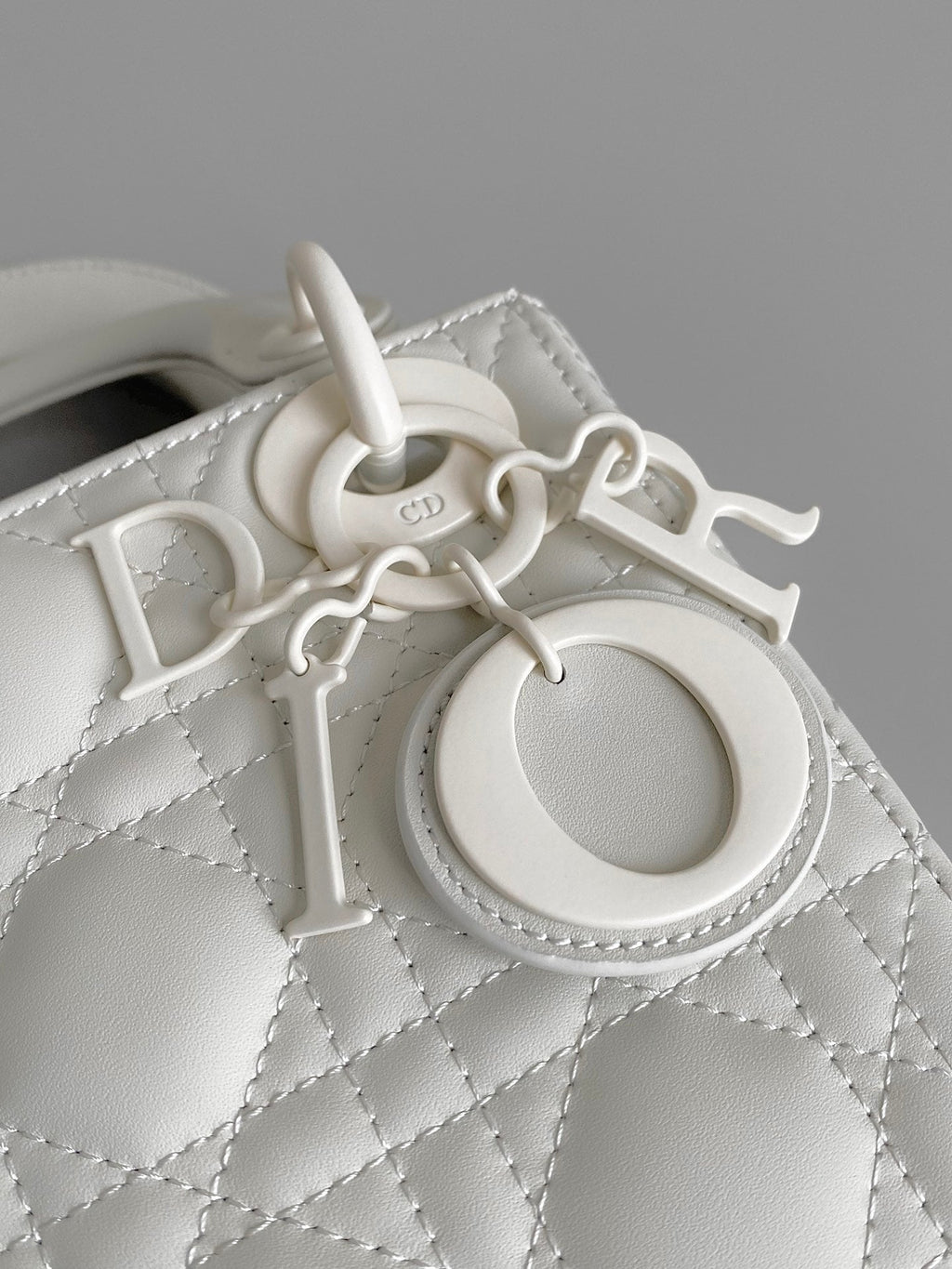 Dior Mini Lady 17 My Abc White Lambskin Bag