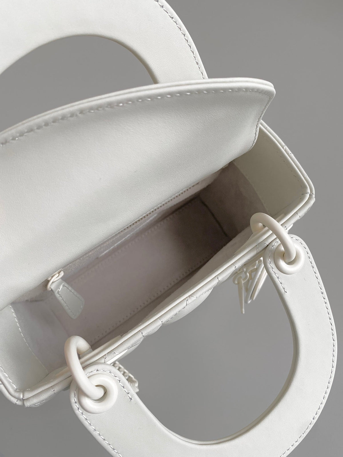 Dior Mini Lady 17 My Abc White Lambskin Bag