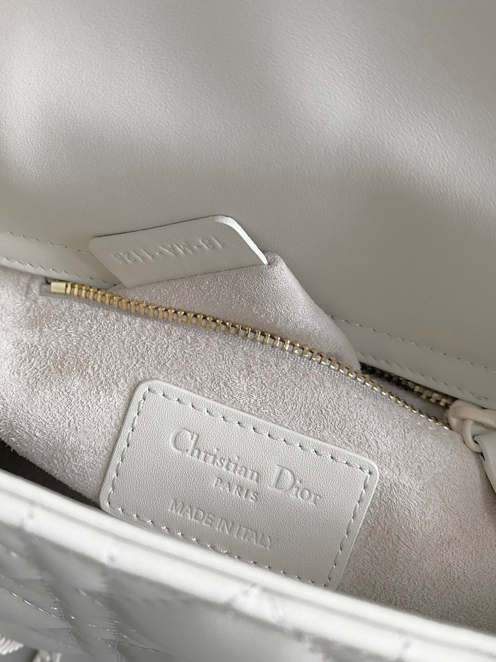 Dior Mini Lady 17 My Abc White Lambskin Bag