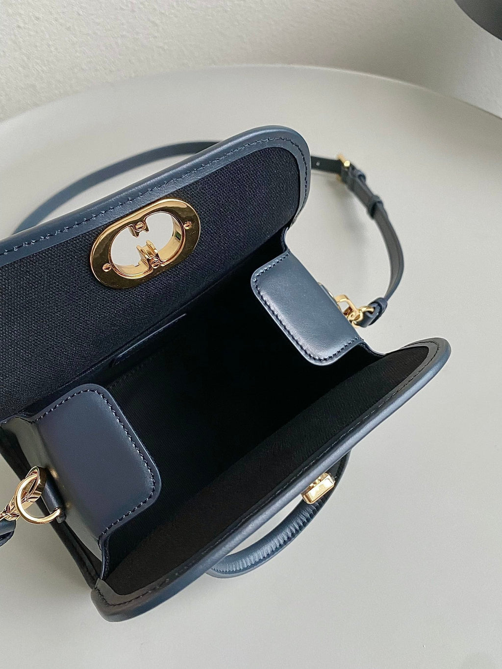 Dior Small Boston 22 Blue Oblique Embroidery Bag