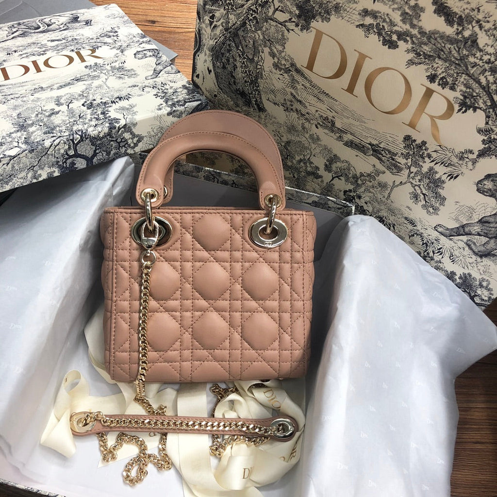 Dior Mini Lady 17 My Abc Beige Lambskin Bag