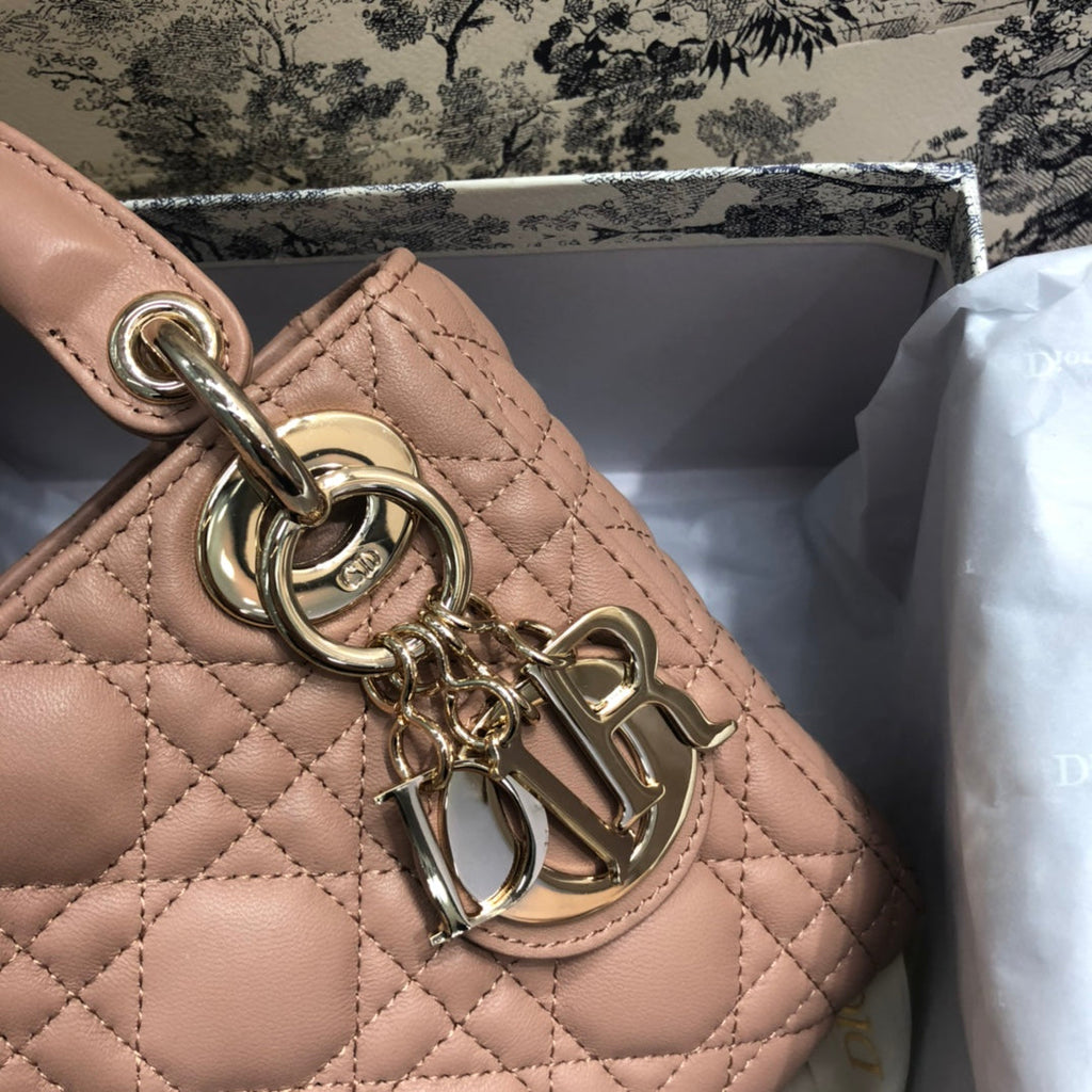 Dior Mini Lady 17 My Abc Beige Lambskin Bag