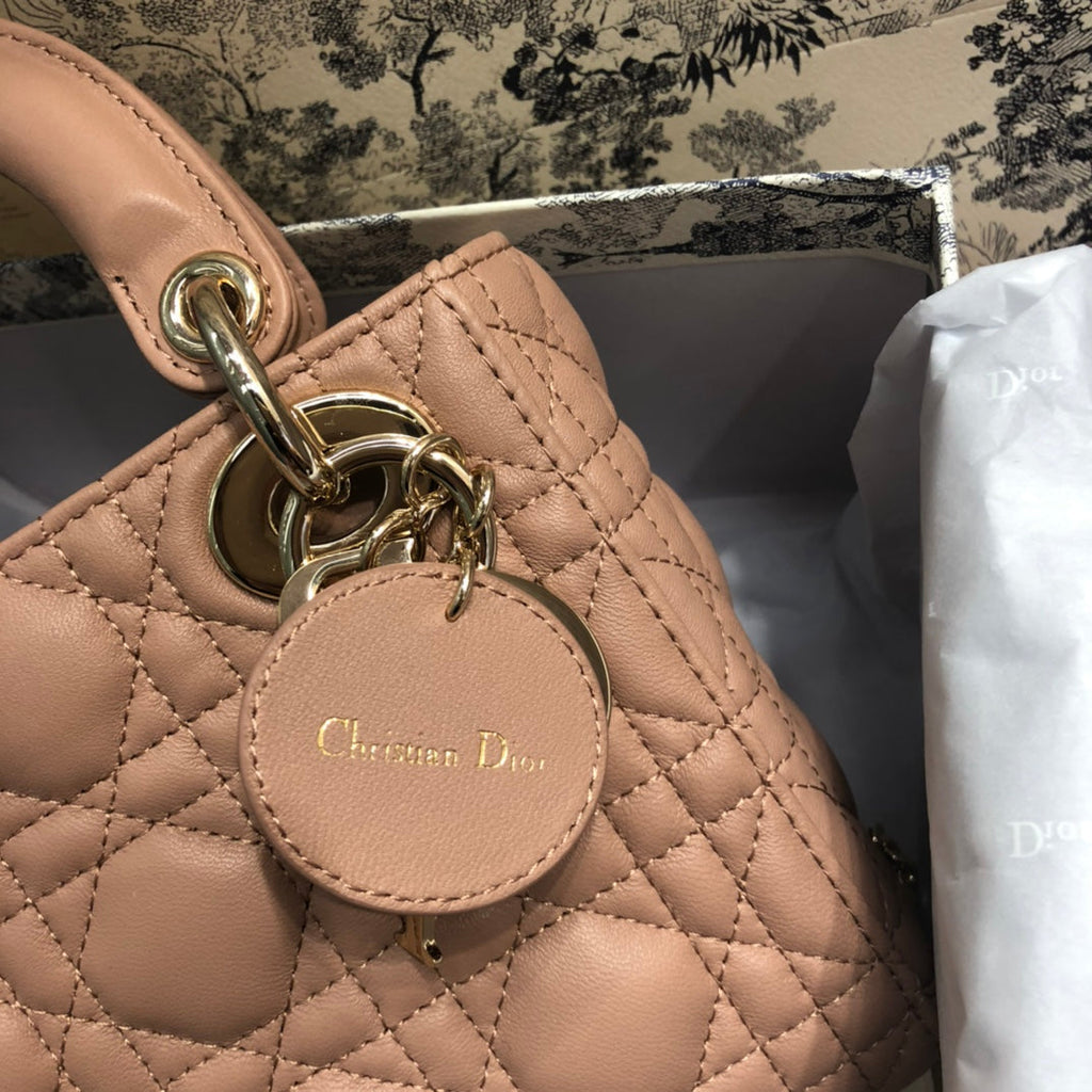 Dior Mini Lady 17 My Abc Beige Lambskin Bag