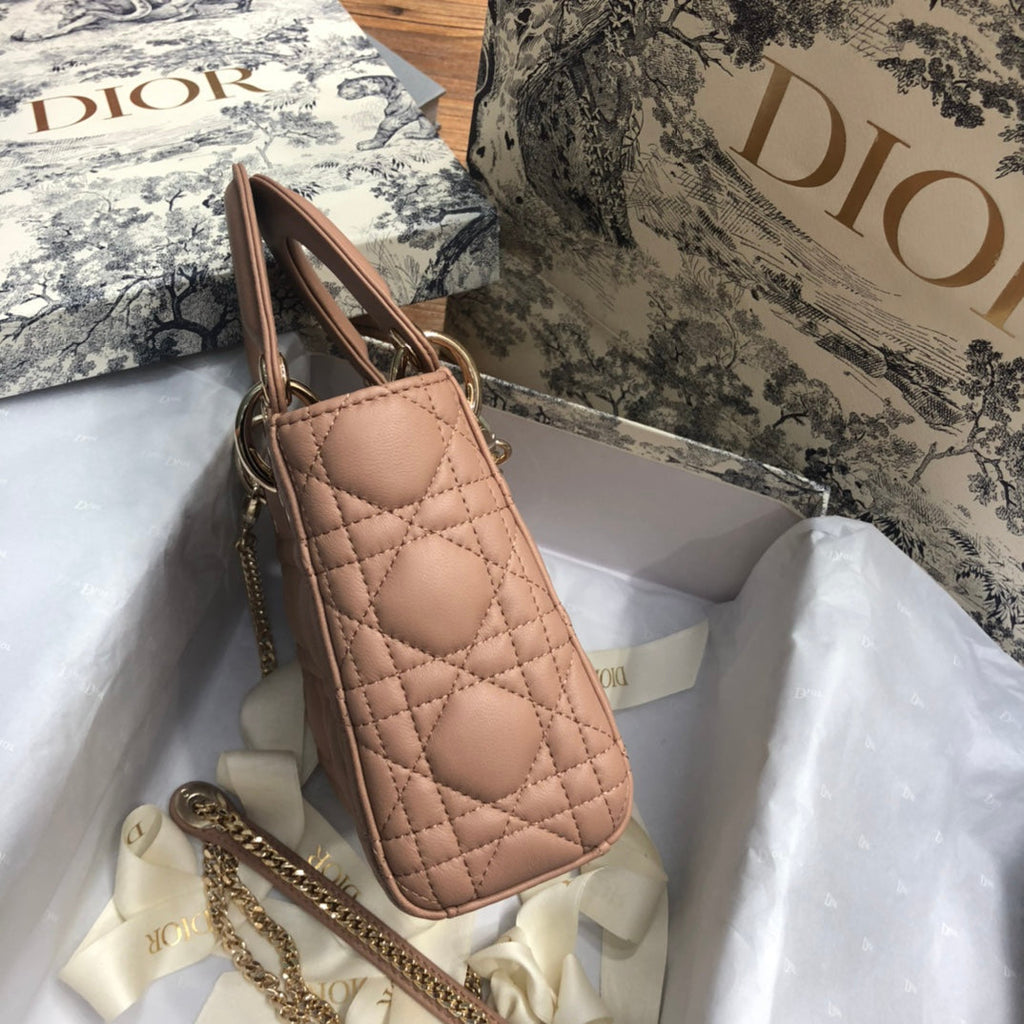 Dior Mini Lady 17 My Abc Beige Lambskin Bag