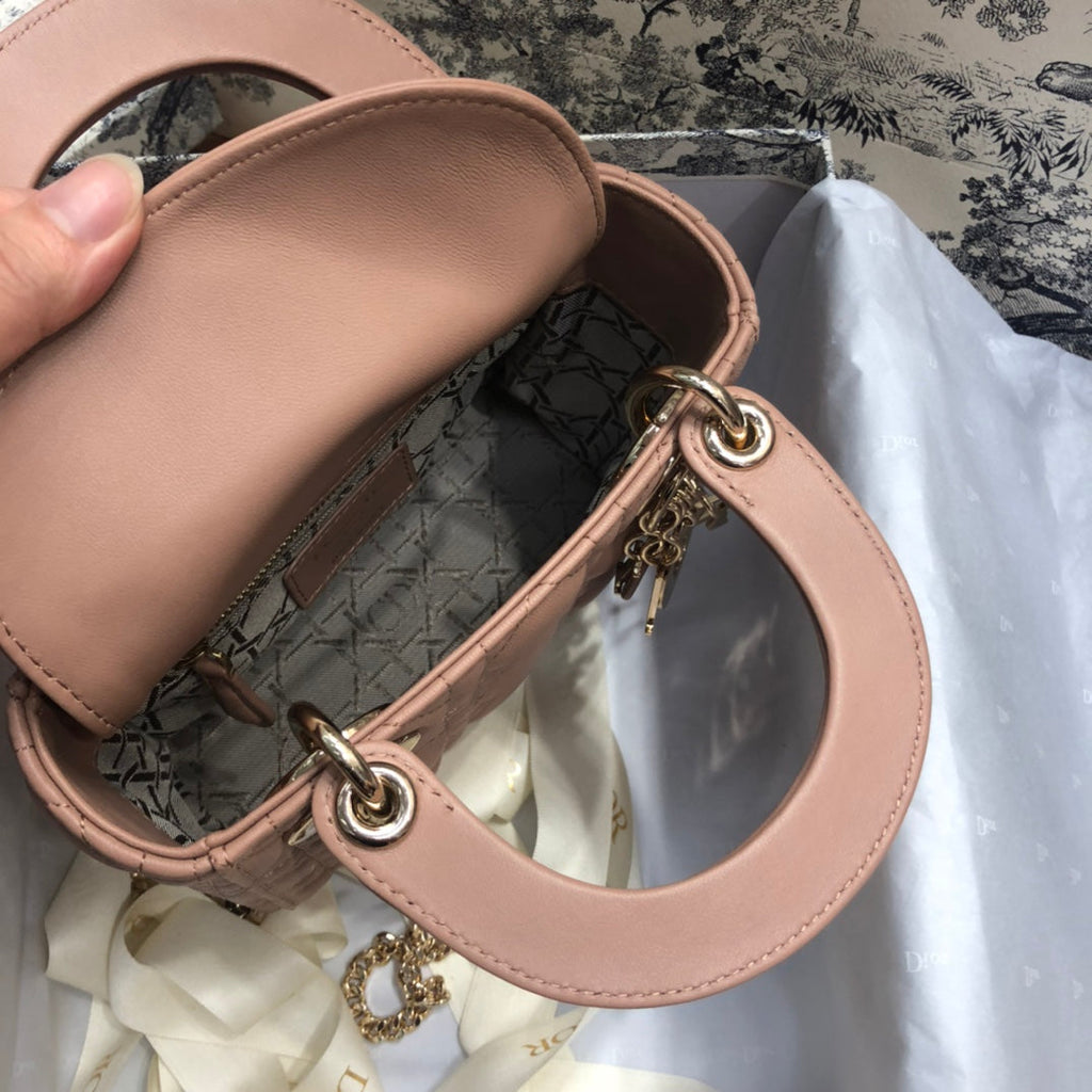Dior Mini Lady 17 My Abc Beige Lambskin Bag