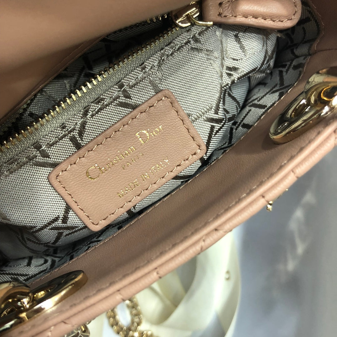 Dior Mini Lady 17 My Abc Beige Lambskin Bag
