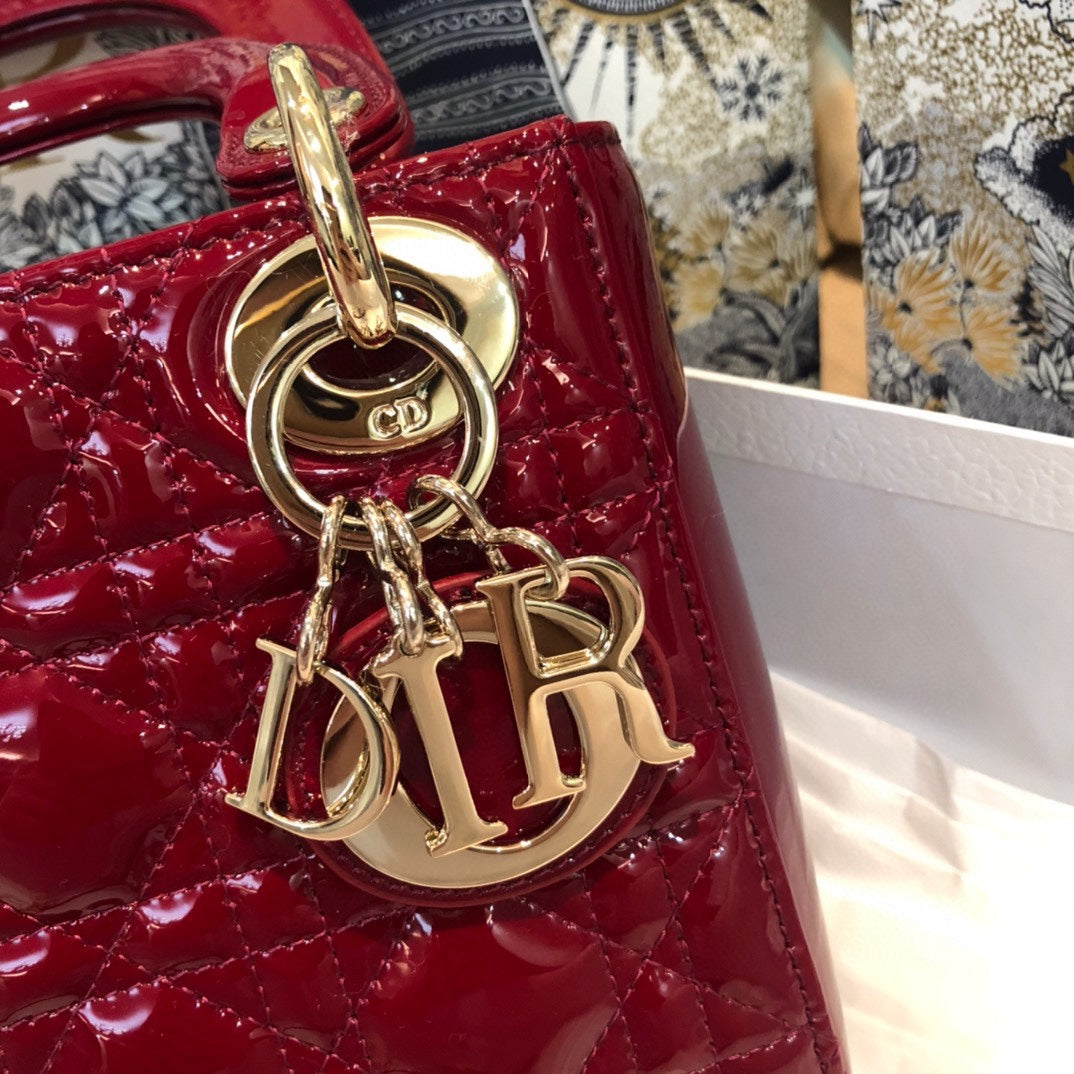 Dior Mini Lady 17 My Abc Red Calfskin Bag