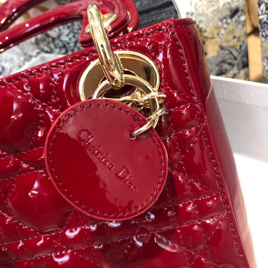 Dior Mini Lady 17 My Abc Red Calfskin Bag