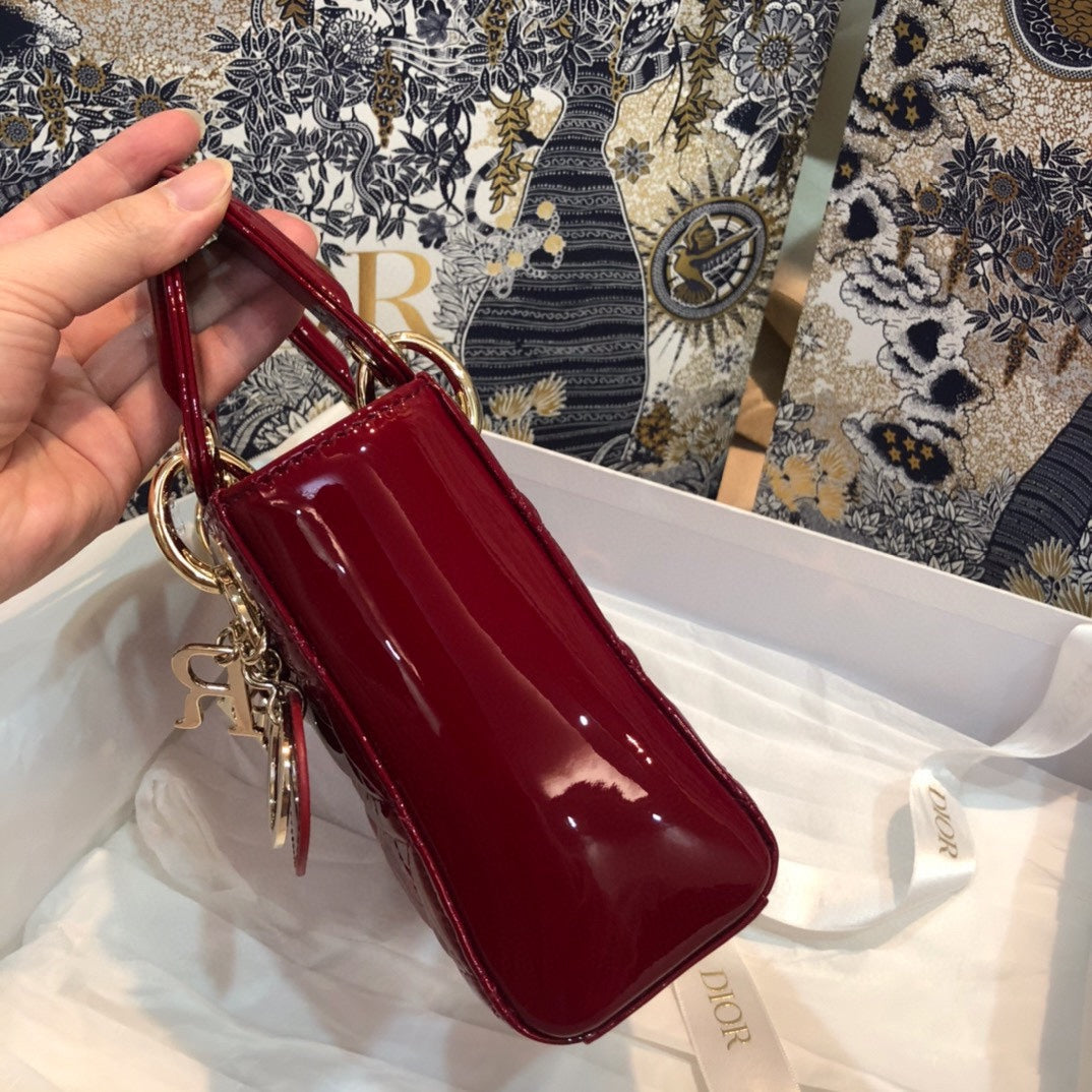 Dior Mini Lady 17 My Abc Red Calfskin Bag
