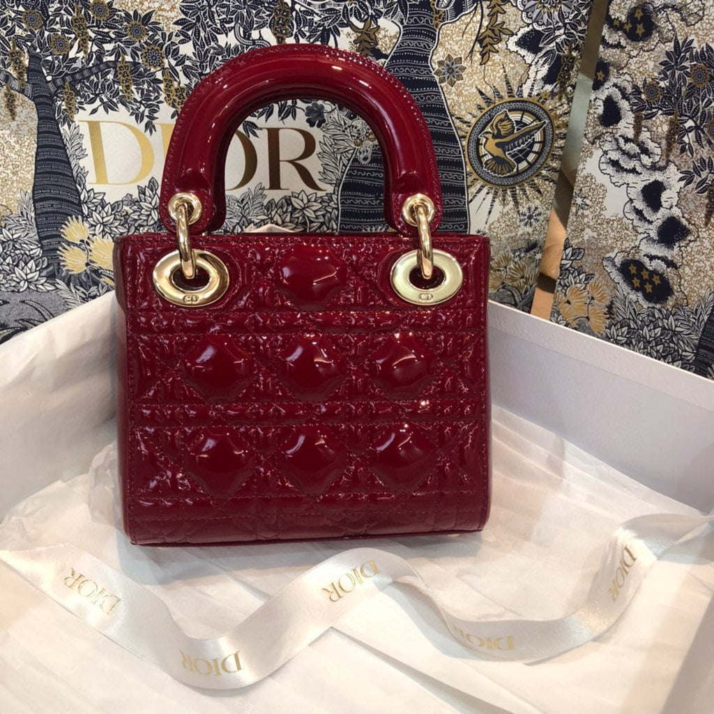 Dior Mini Lady 17 My Abc Red Calfskin Bag