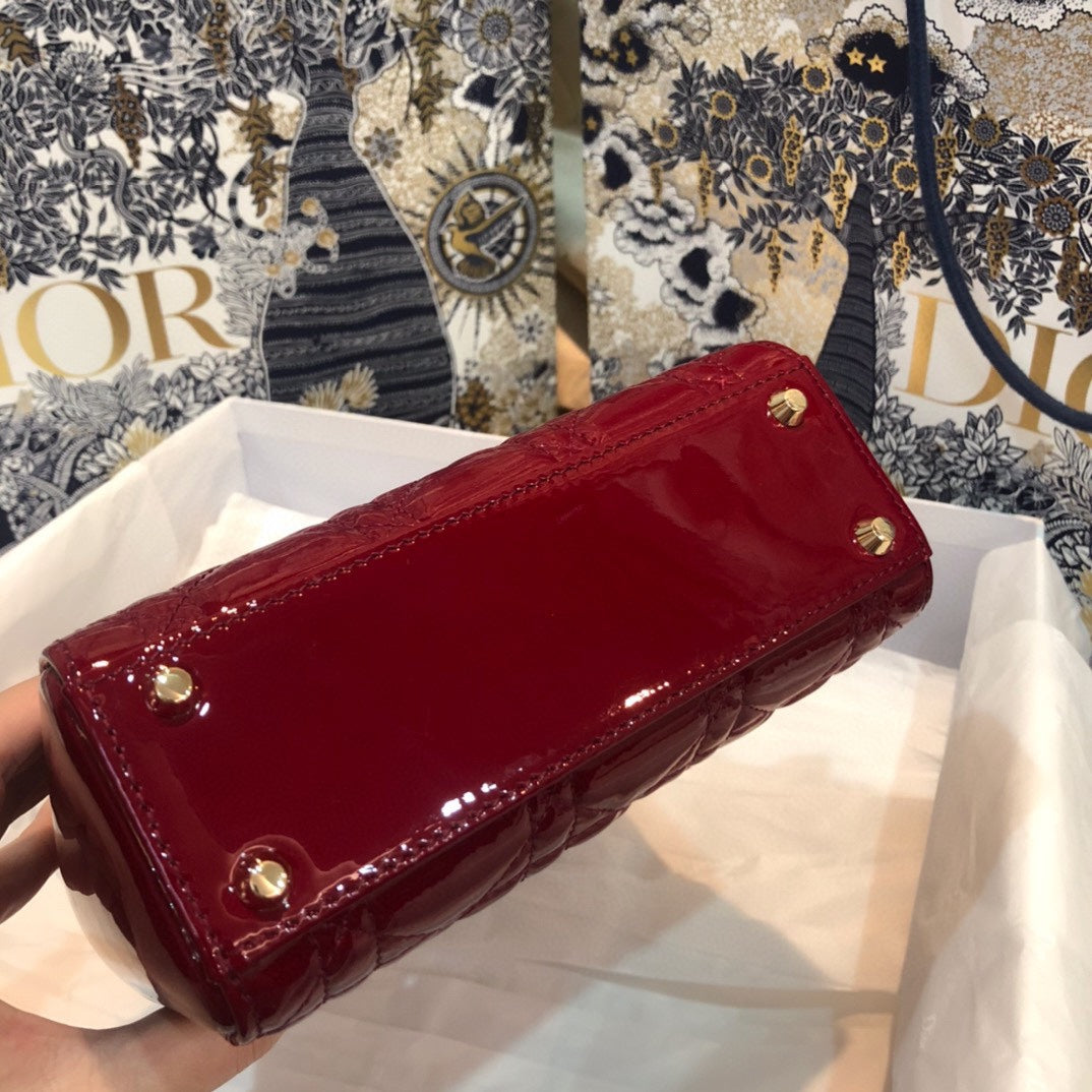 Dior Mini Lady 17 My Abc Red Calfskin Bag
