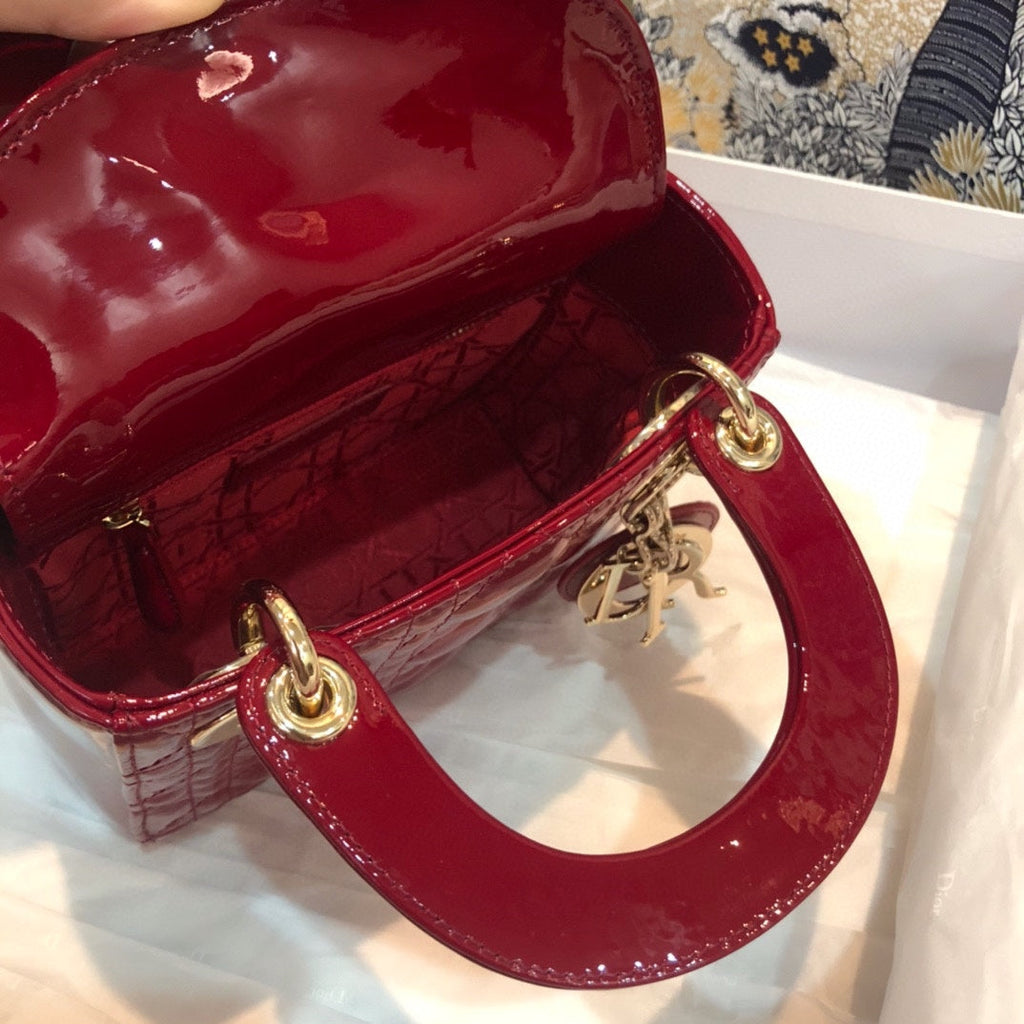 Dior Mini Lady 17 My Abc Red Calfskin Bag