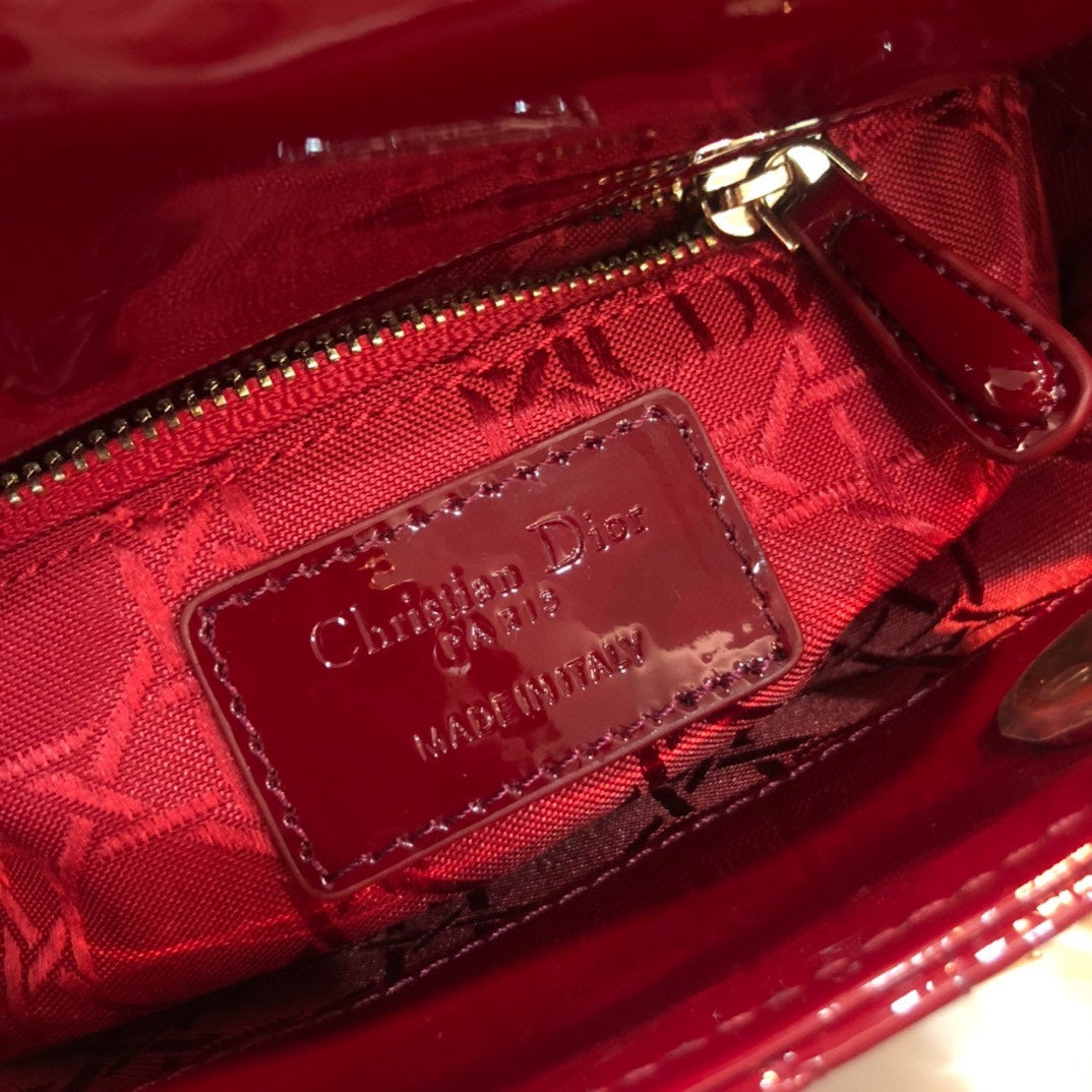 Dior Mini Lady 17 My Abc Red Calfskin Bag
