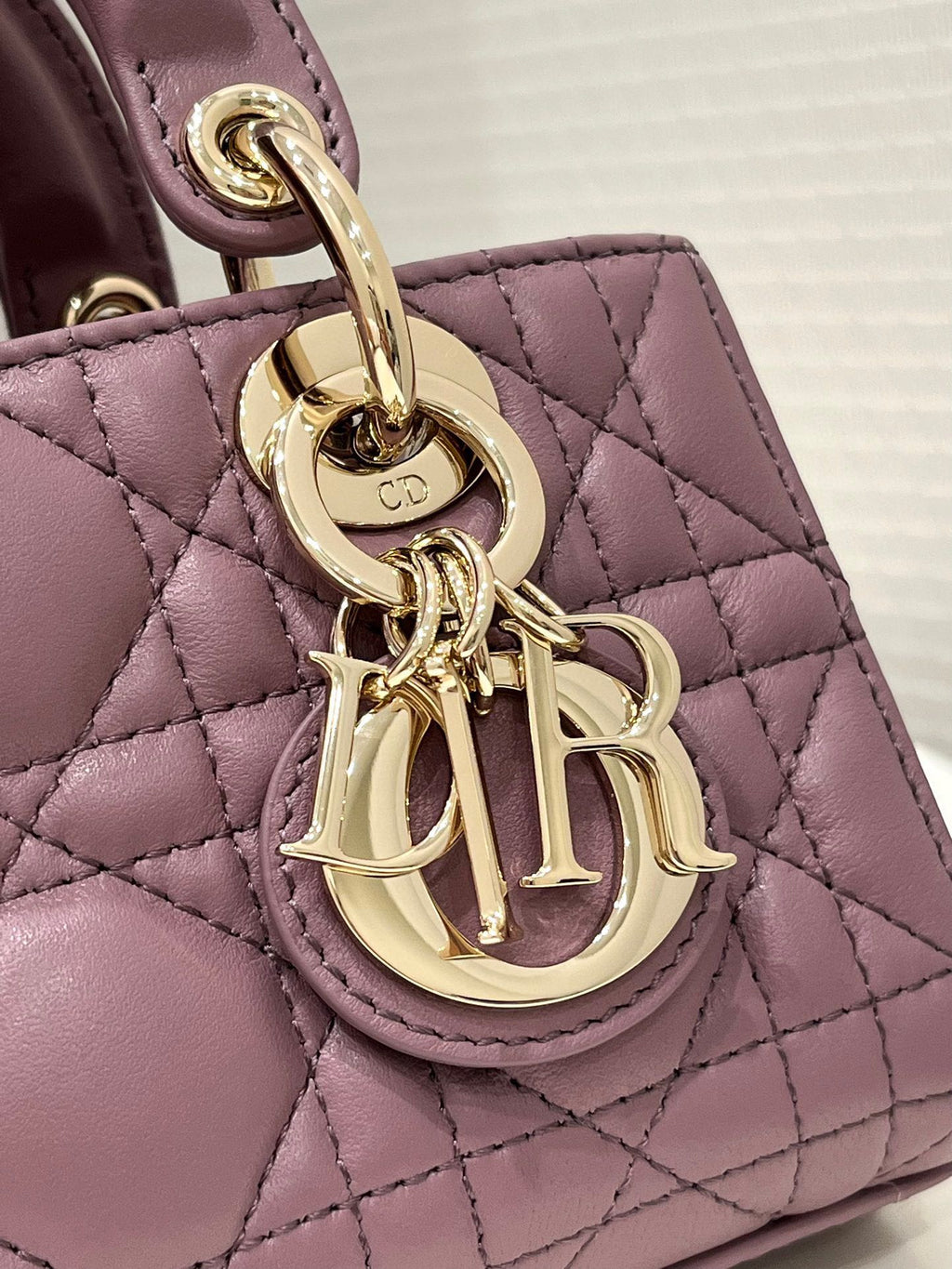 Dior Lady D-Joy 16 Micro Purple Lambskin Bag