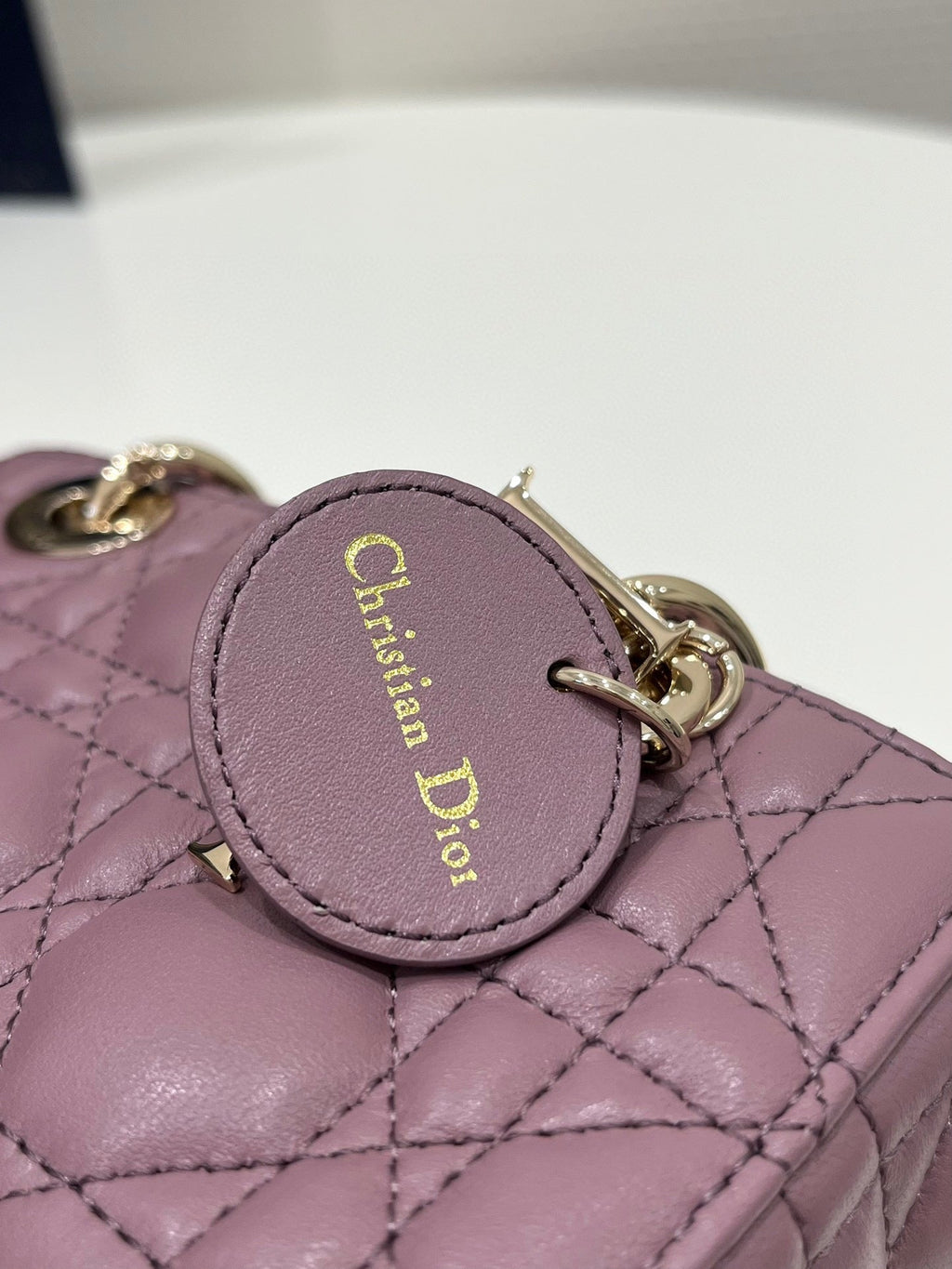 Dior Lady D-Joy 16 Micro Purple Lambskin Bag