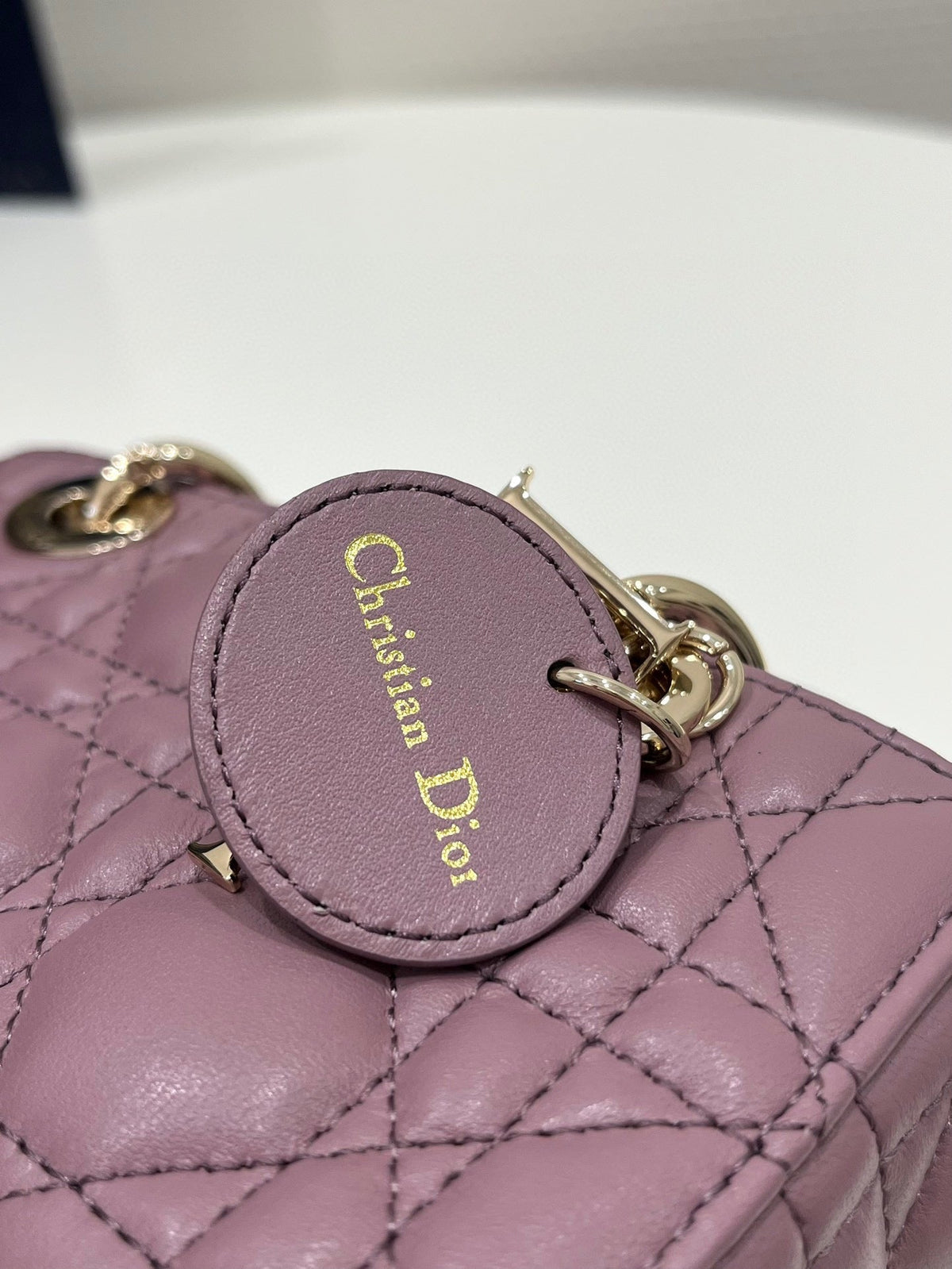 Dior Lady D-Joy 16 Micro Purple Lambskin Bag