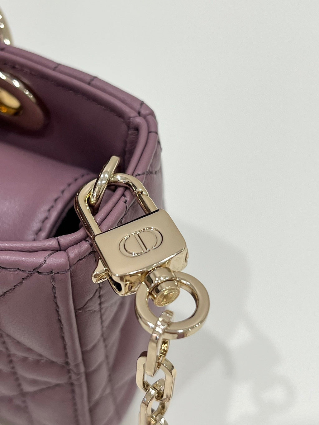 Dior Lady D-Joy 16 Micro Purple Lambskin Bag