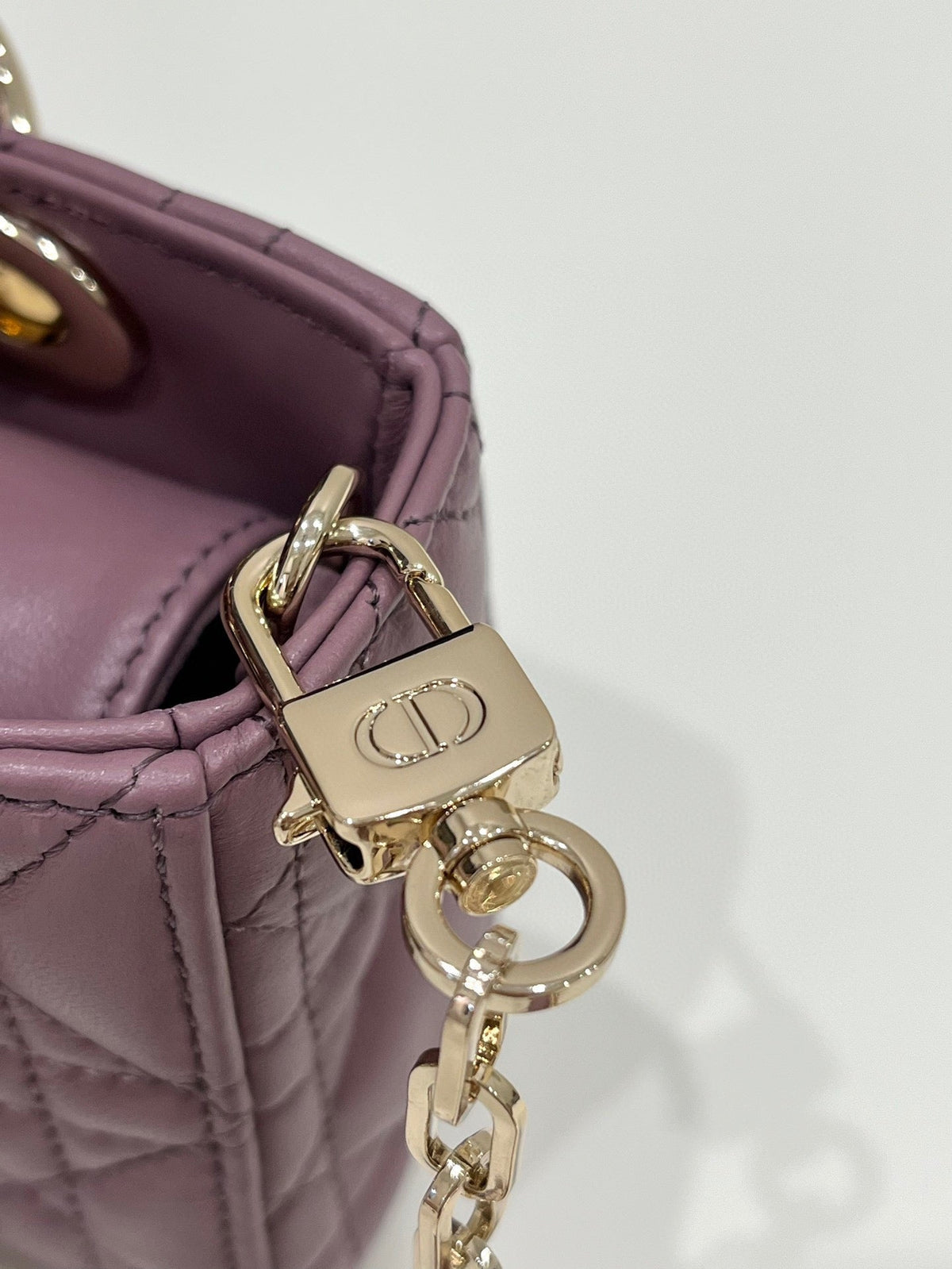Dior Lady D-Joy 16 Micro Purple Lambskin Bag