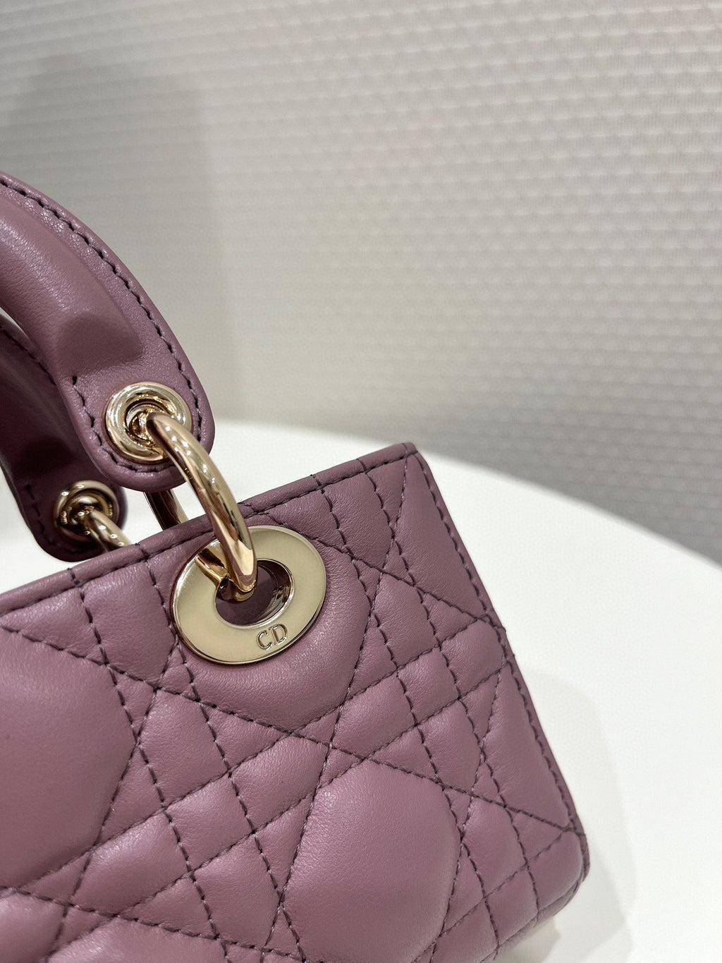Dior Lady D-Joy 16 Micro Purple Lambskin Bag