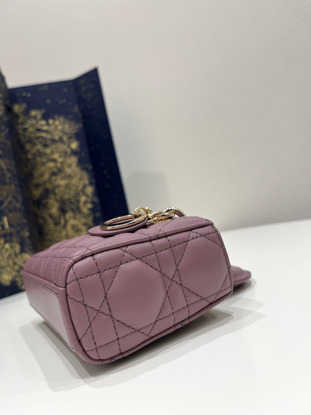Dior Lady D-Joy 16 Micro Purple Lambskin Bag