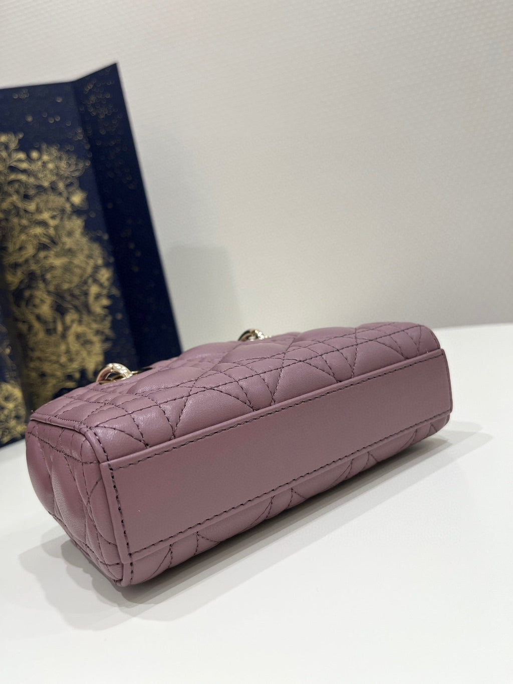 Dior Lady D-Joy 16 Micro Purple Lambskin Bag