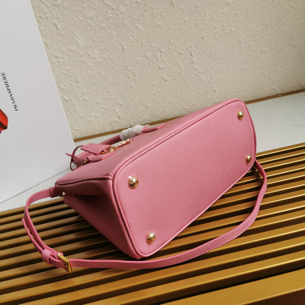 Prada Medium Galleria 28 Pink Saffiano Leather Bag