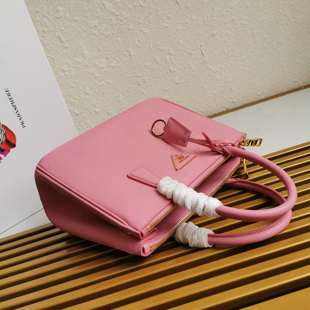 Prada Medium Galleria 28 Pink Saffiano Leather Bag