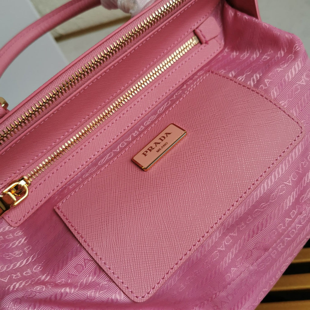 Prada Medium Galleria 28 Pink Saffiano Leather Bag