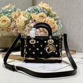 Dior Small Lady D-Joy 22 Butterfly Stud Black Lambskin Bag