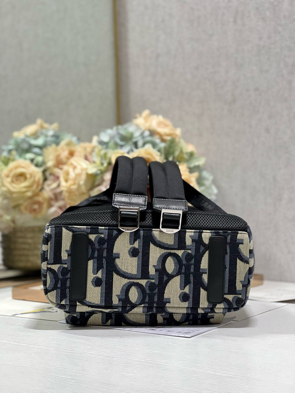 Dior Rider Backpack White Oblique Jacquard
