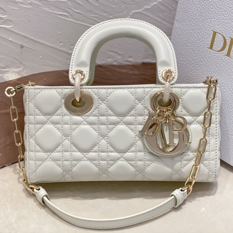 Dior Micro Lady D-Joy 16.5 White Lambskin Bag