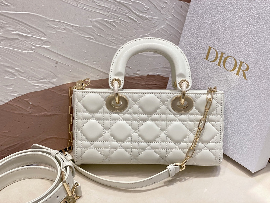 Dior Micro Lady D-Joy 16.5 White Lambskin Bag