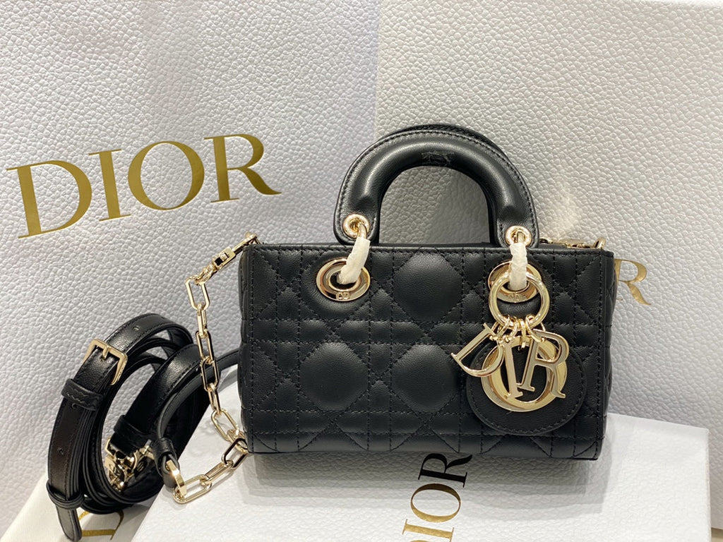 Dior Micro Lady D-Joy 16.5 Black Lambskin Bag
