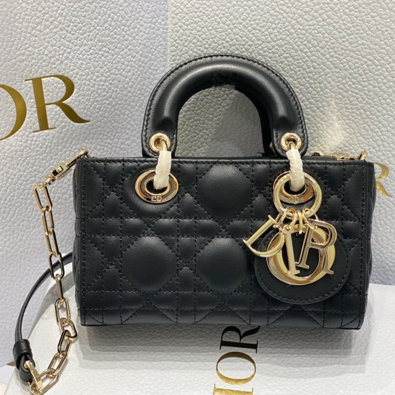 Dior Micro Lady D-Joy 16.5 Black Lambskin Bag