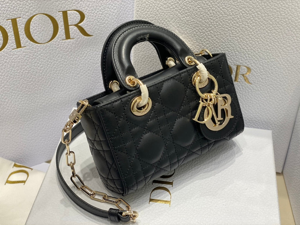 Dior Micro Lady D-Joy 16.5 Black Lambskin Bag