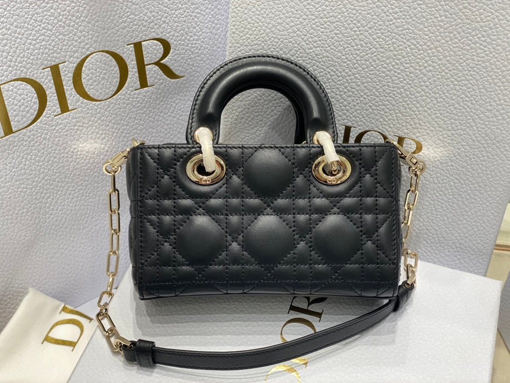 Dior Micro Lady D-Joy 16.5 Black Lambskin Bag